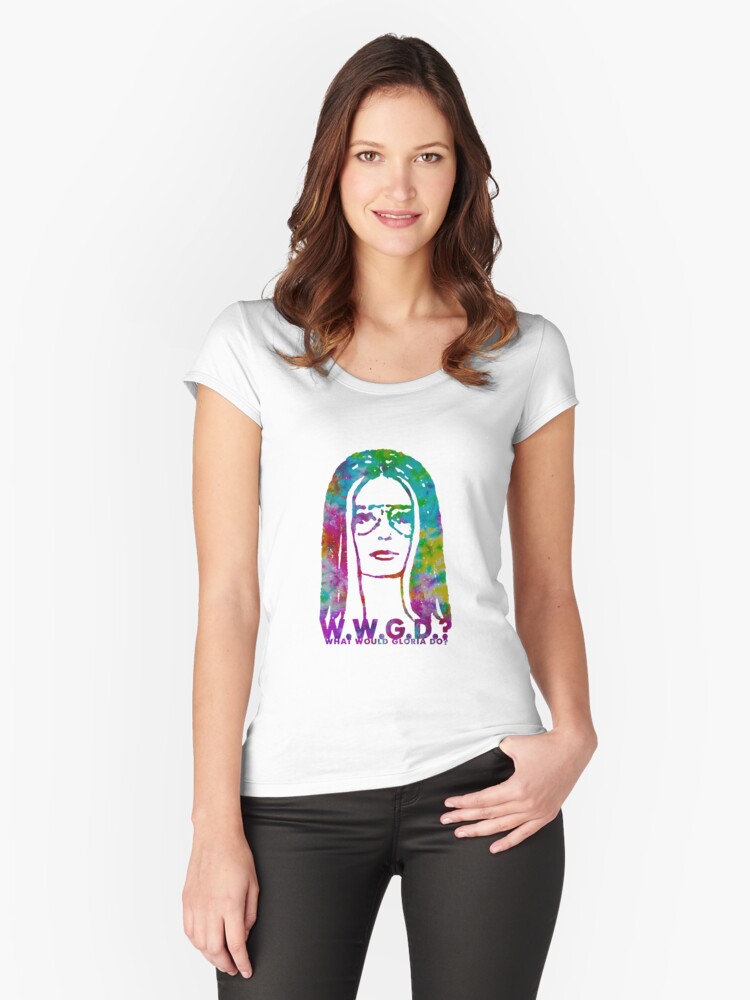 Thumbnail 1 of 3, Fitted Scoop T-Shirt, WHAT WOULD GLORIA DO? (Gloria 87th Birthday Edition) designed and sold by W.W.G.D.? Shop.