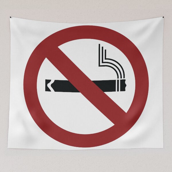 Item preview, No Smoking Sign Red Circle Black Cigarette designed and sold by Moyanana.