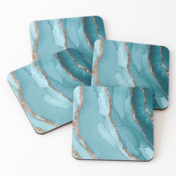 Item preview, Blue Gold Turquoise Marble designed and sold by ZaydounStark.