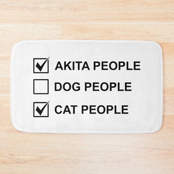 Item preview, Akita people cat people black text designed and sold by FuugoShop.