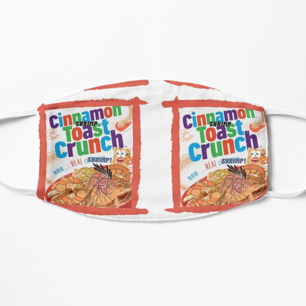 Cinnamon Shrimp Toast Parody Meme Pun Flat Mask