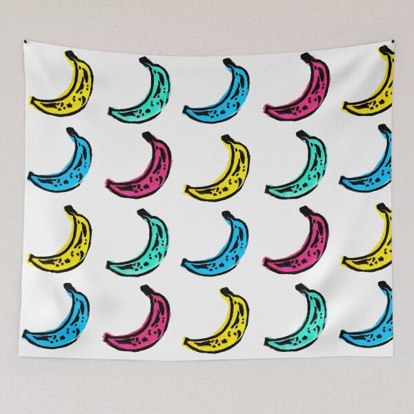 Item preview, Banana Quartet - original linocut design and print designed and sold by PixelPalmer.