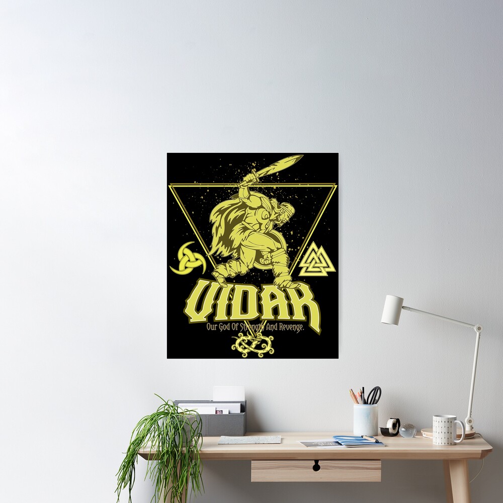 Vikings,Vidar,Retro Vintage Illustration Norse Symbol Essential T-Shirt  for Sale by Segobia