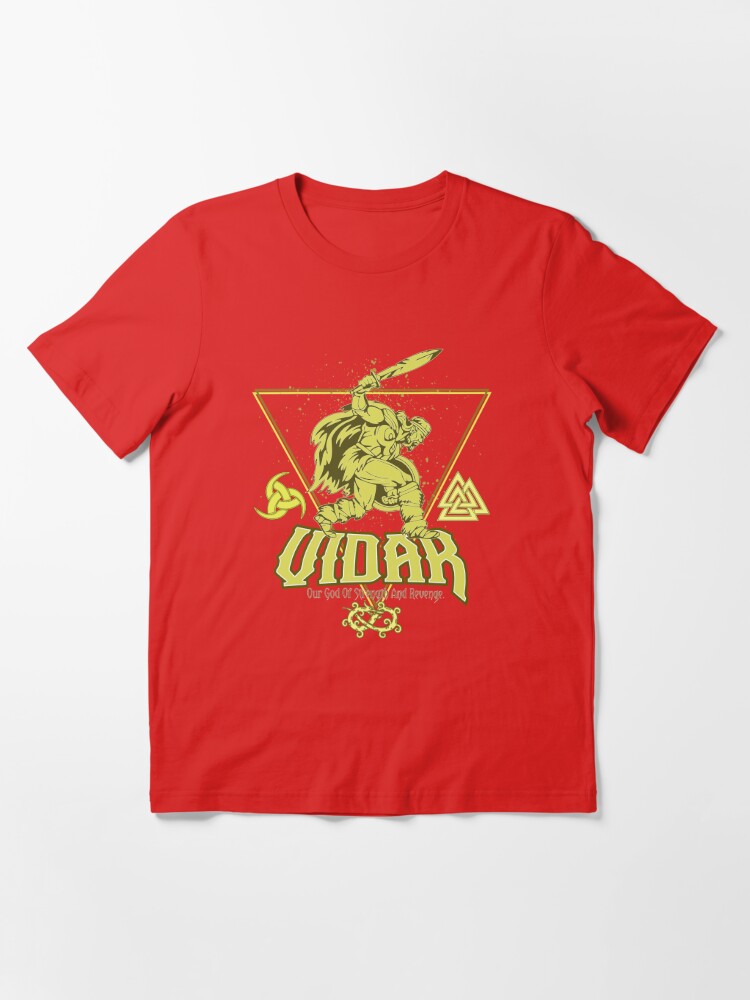 Vikings,Vidar,Retro Vintage Illustration Norse Symbol Essential T-Shirt  for Sale by Segobia