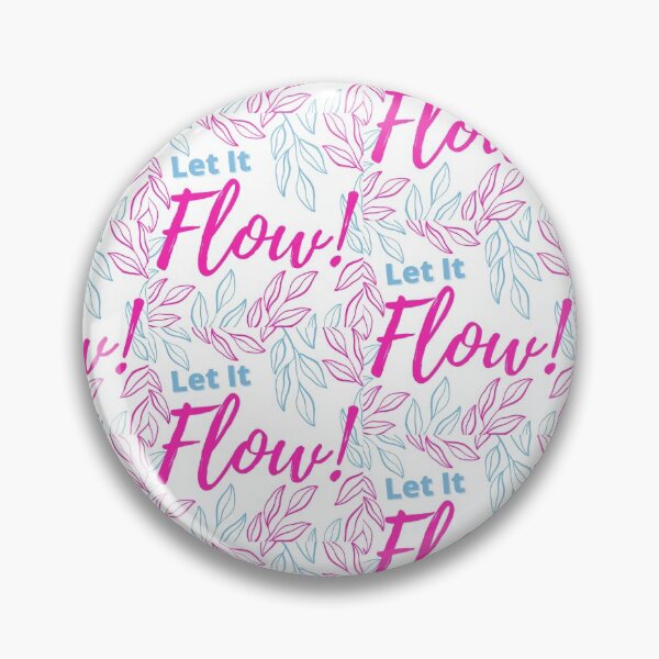 Item preview, Floral Inspirational Quote "Let it Flow" Design designed and sold by MoninasArt.