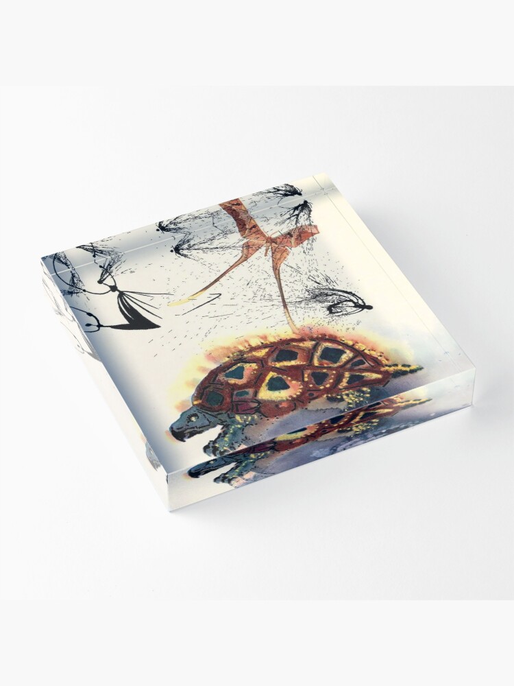 Alternate view of Vintage Alice in Wonderland Mock Turtles Story Print Acrylic Block
