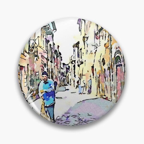 Item preview, Barbarano Romano: street sweeper in the village street designed and sold by Giuseppe Cocco.