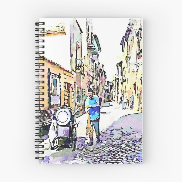 Item preview, Barbarano Romano: street sweeper in the village street designed and sold by Giuseppe Cocco.