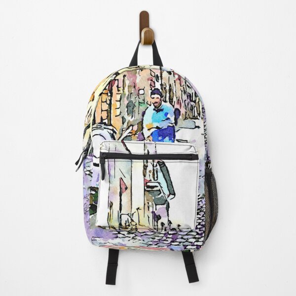 Item preview, Barbarano Romano: street sweeper in the village street designed and sold by Giuseppe Cocco.