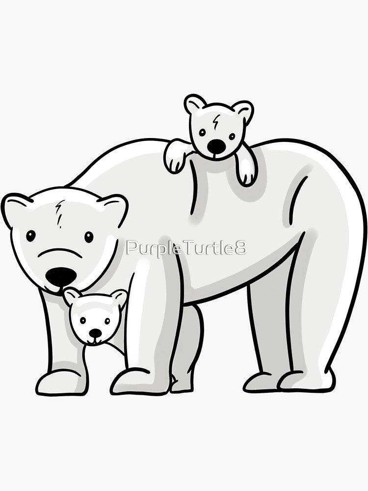 polar bear peeking over ledge Sticker for Sale by helenviec