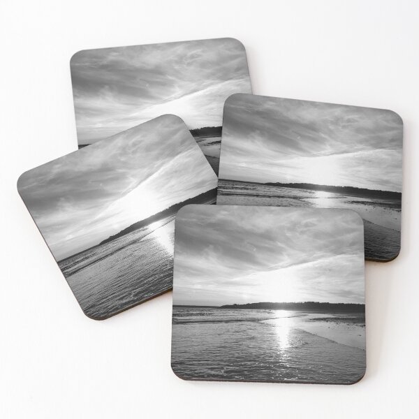 Item preview, Black and White Ocean Waves at Sunset designed and sold by Mandie Ward Photography & Designs.