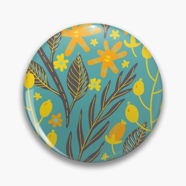 Item preview, Flowers, Branches and Leaves on Turquoise designed and sold by Ksaavet.