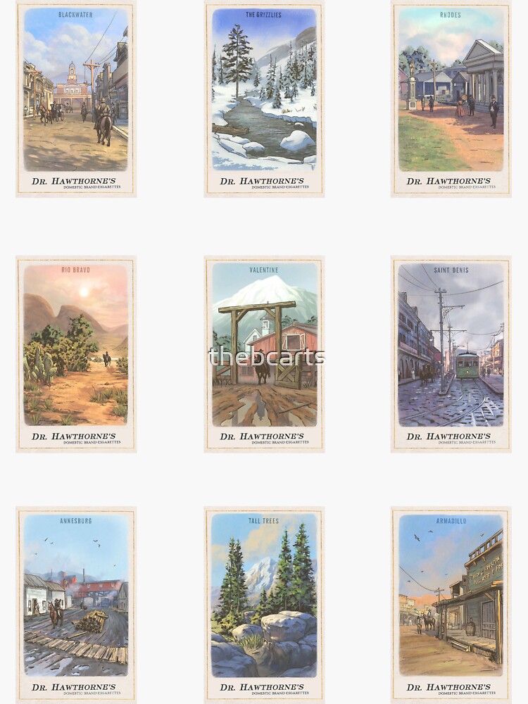 Imagen 3 de 3, Pegatina con la obra Juego de tarjetas para cigarrillos Vistas, paisajes y ciudades de América, diseñada y vendida por thebcarts.