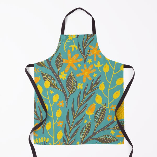 Item preview, Flowers, Branches and Leaves on Turquoise designed and sold by Ksaavet.