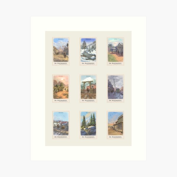 Vista previa del artículo con la obra «Juego de tarjetas para cigarrillos Vistas, paisajes y ciudades de América», diseñado y vendido por thebcarts.