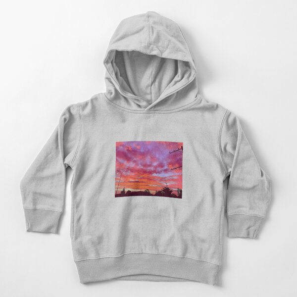 Tangerine and Lilac Sunrise Toddler Pullover Hoodie