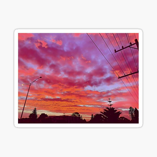 Tangerine and Lilac Sunrise Sticker
