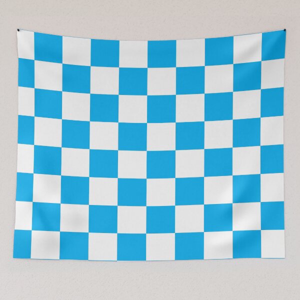 Item preview, ABARTH CHECKERED ROOF - CYAN BLUE WHITE designed and sold by abarthshop.