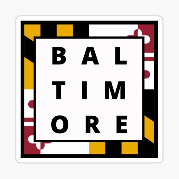 Item preview, Baltimore, Maryland Flag Spellout Graphic designed and sold by ecresale.