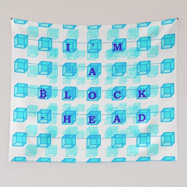 Item preview, Blockchain Cryptocurrency I'm A Blockhead Pattern designed and sold by mrtraz.