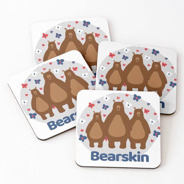 Item preview, Colorful and Beautiful Bears with flowers and Phrase " Bearskin" designed and sold by MoninasArt.
