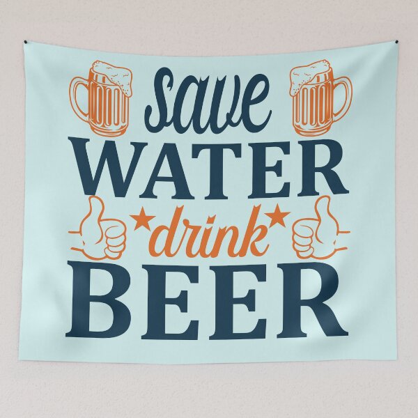 Item preview, Save water drink beer funny designed and sold by DesignHouse07.