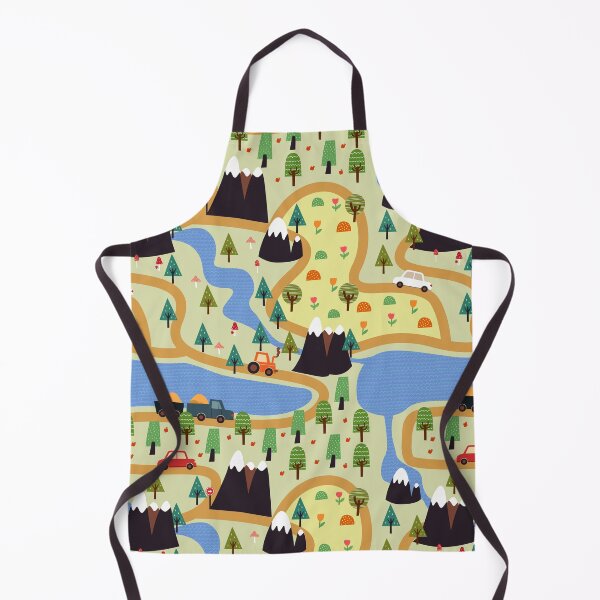 Item preview, kids seamless, all over road print with cars, trees, trains playmat designed and sold by Dance Vibes: Blingit Studios.