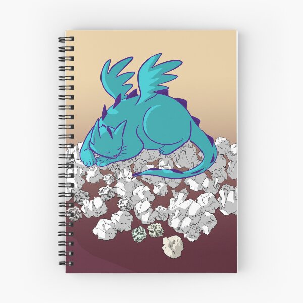 Aperçu de l'œuvre Cat Dragon Hoard en bleu créée et vendue par Kitties By Kelci.