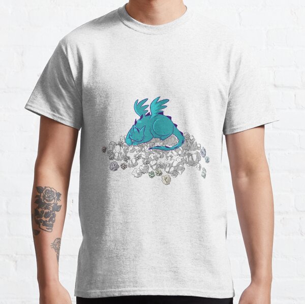Cat Dragon Hoard in Blue Classic T-Shirt