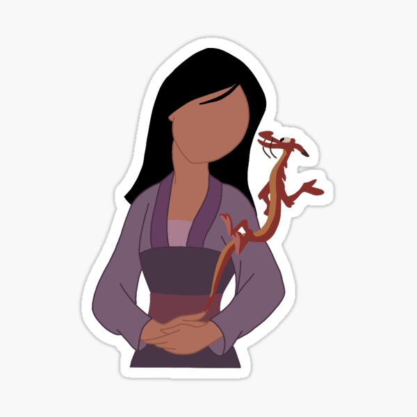 mulan et mushu Sticker