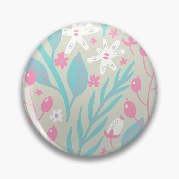Item preview, Flowers, Branches and Leaves on Pink and Turquoise designed and sold by Ksaavet.