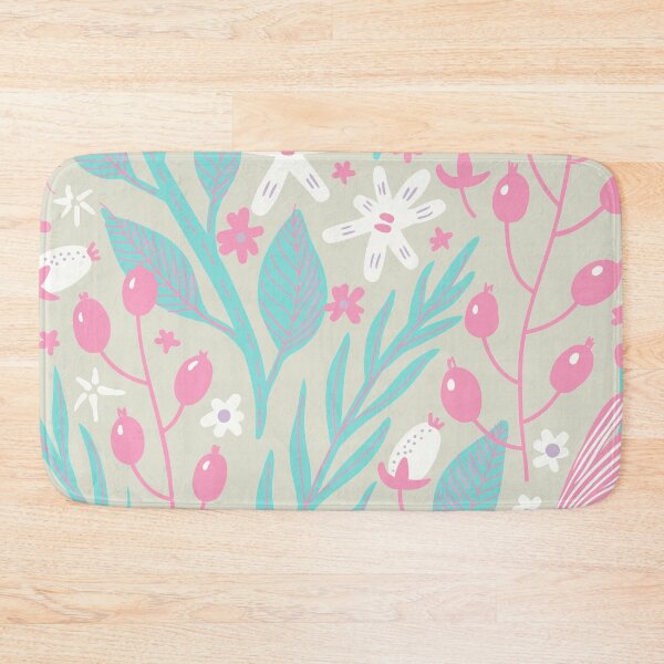 Item preview, Flowers, Branches and Leaves on Pink and Turquoise designed and sold by Ksaavet.
