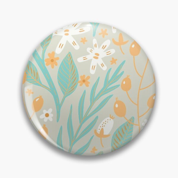 Item preview, Flowers, Branches and Leaves on Salmon and Turquoise designed and sold by Ksaavet.