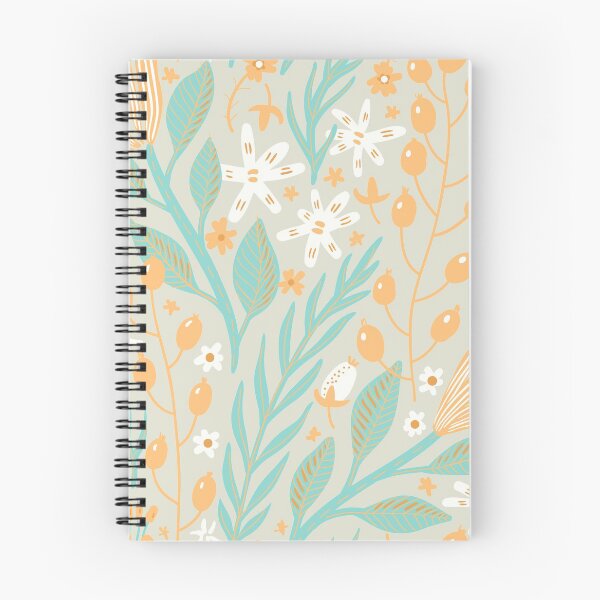 Item preview, Flowers, Branches and Leaves on Salmon and Turquoise designed and sold by Ksaavet.