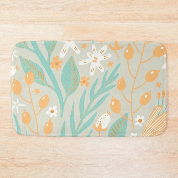 Item preview, Flowers, Branches and Leaves on Salmon and Turquoise designed and sold by Ksaavet.