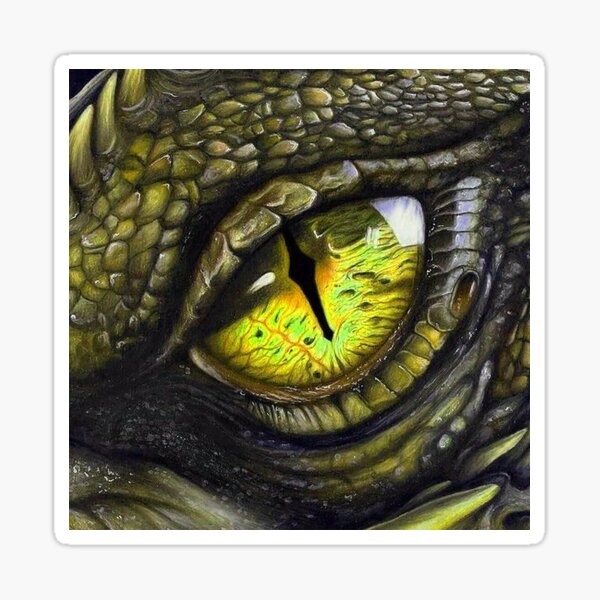 Dragon Eye Reptile Scales Sticker for Sale by DreamLand-Media