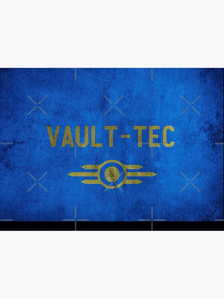 Fallout Grungy Vault-Tec Fabric by katemargoli