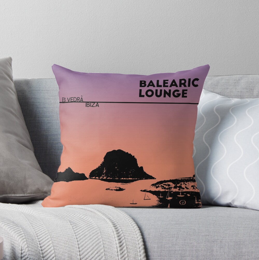 Balearic Lounge | Es Vedrà | Ibiza | Sunset Throw Pillow