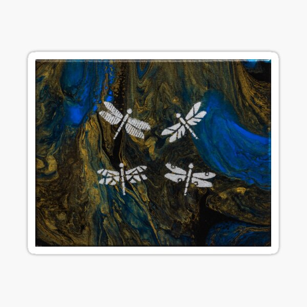 Dragonflies in the Dark Sticker