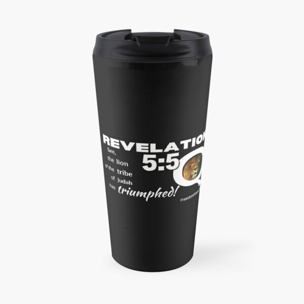 5:5  Revelation 5:5  The Lion of the Tribe of Judah has Triumphed! Travel Coffee Mug