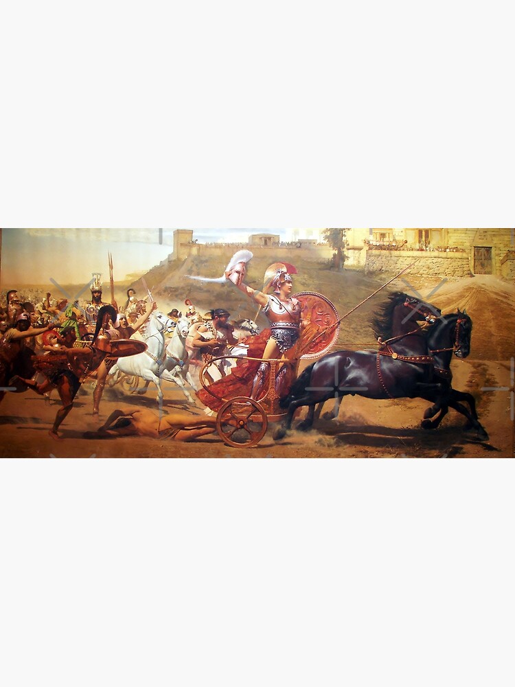 EPIC BATTLE OF ALEXANDER THE GREAT VS DARIUS PAINTING WAR ART REAL CANVAS  PRINT