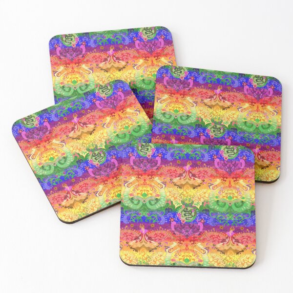 Item preview, Rainbow Dragon Damask -- Gay Pride Flag Colors designed and sold by ArgyleImp.