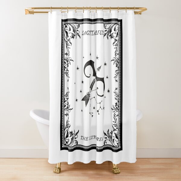 Details about  / Sagittarius Shower Curtain Grunge Zodiac Print for Bathroom