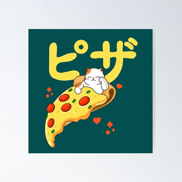 Item preview, Kawaii Cat Pizza designed and sold by Kimprut.