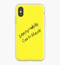 Lenny = White, Carl = Black iPhone Case