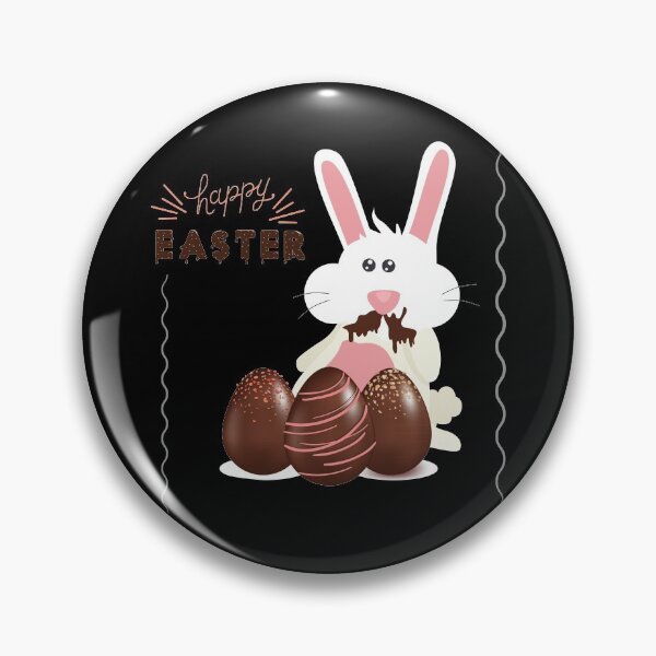 Item preview, Easter bunny eating Easter chocolate eggs designed and sold by EbyArts.