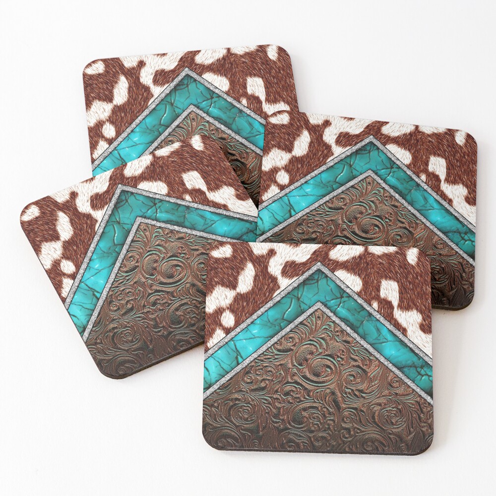 Cowhide Coasters (set of 4)