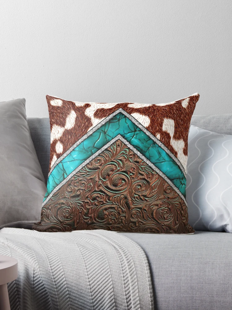 Teal and chocolate outlet pillows