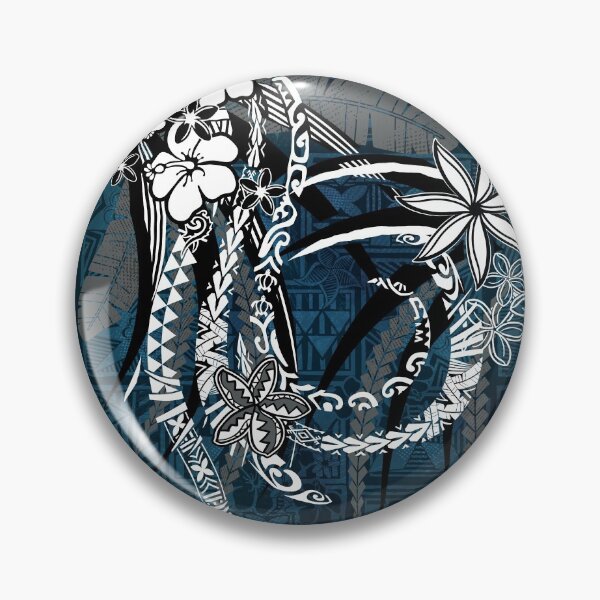 Item preview, Polynesian - Hawaiian - Samoan Ocean Blue Tribal Tapa Artboard designed and sold by sunnthreads.
