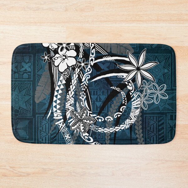 Item preview, Polynesian - Hawaiian - Samoan Ocean Blue Tribal Tapa Artboard designed and sold by sunnthreads.